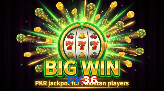 Big win animation on PK36 slot game
